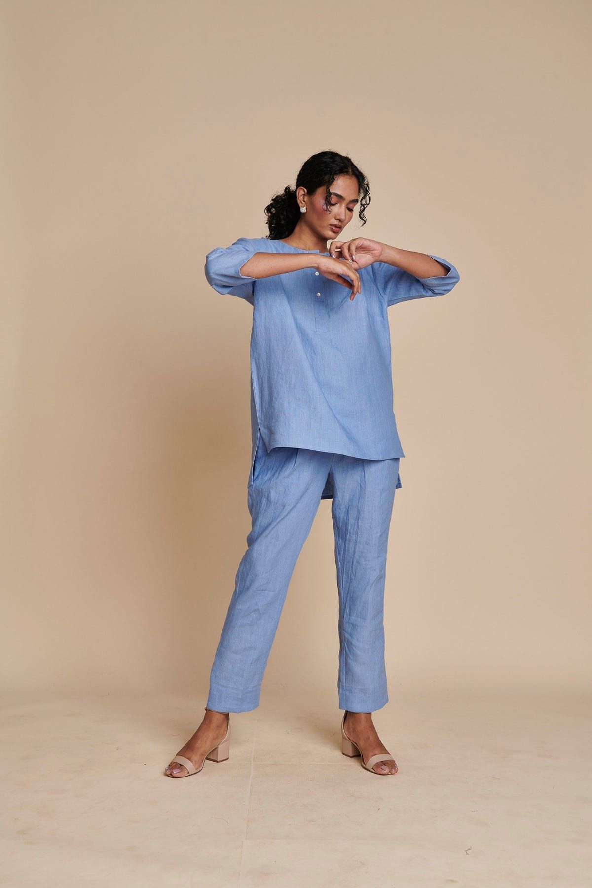 Ashwem Linen Pleated Pants - Sale - image 4
