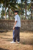 Neel Graphite Linen Men's Barrel Pants view 2