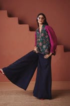 Neel Linen Denim Flared Pants - Sale view 3