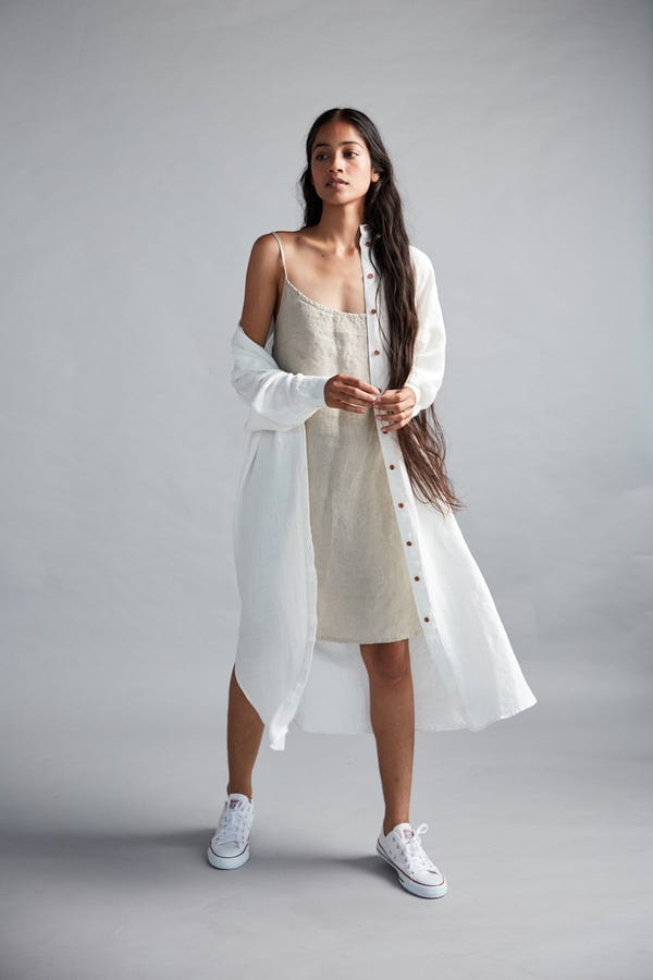Saphed — Taj Co-Linen Shirt Dress