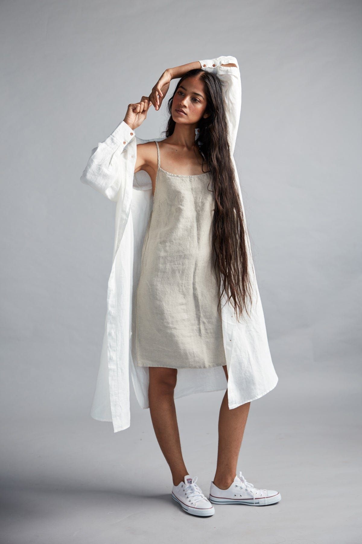 Taj Co-Linen Shirt Dress - image 4