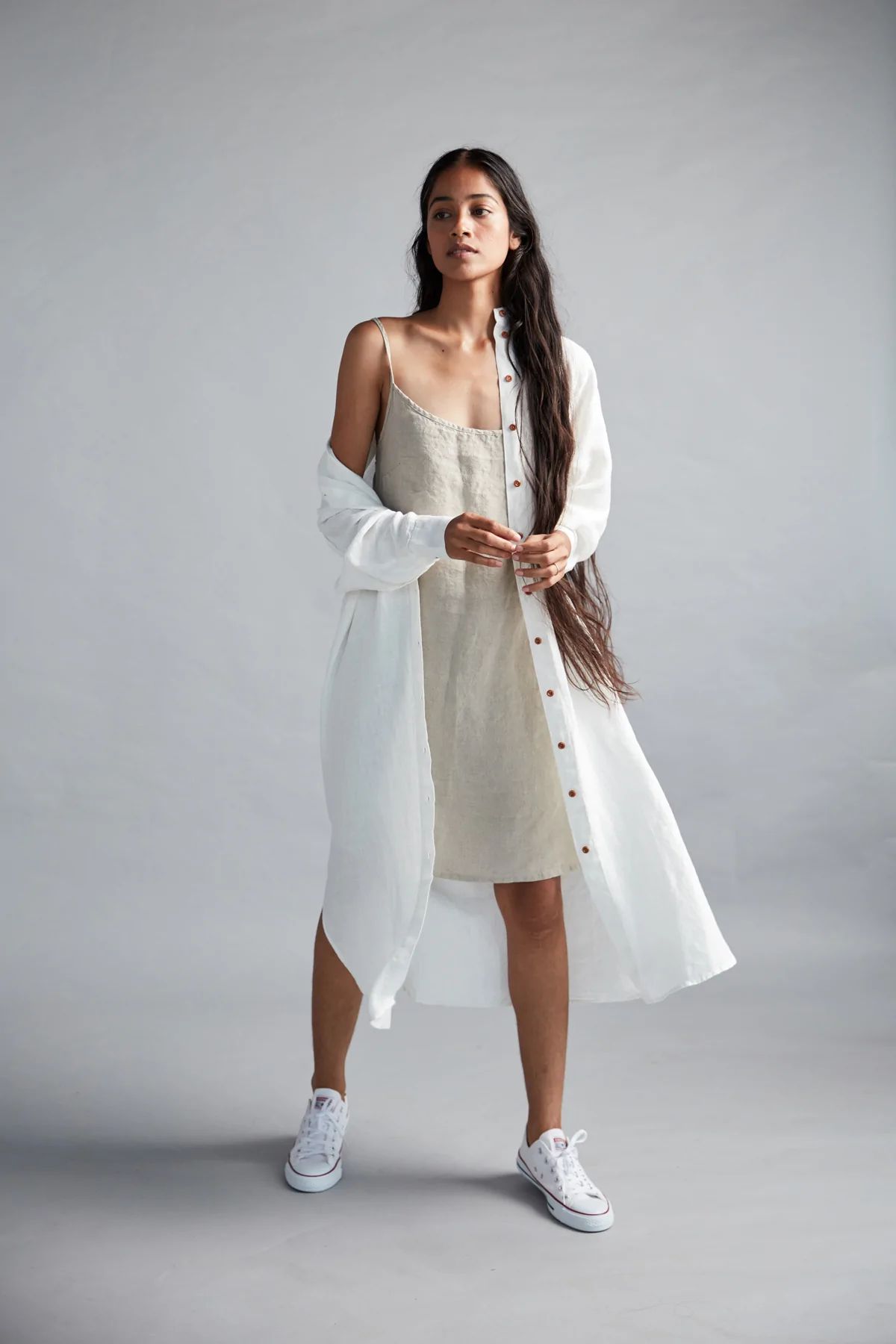 Taj Co-Linen Shirt Dress - image 8