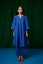 Neelam Linen Pheran Kurta Set - Sale view 1