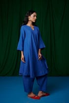 Neelam Linen Pheran Kurta Set - Sale view 4