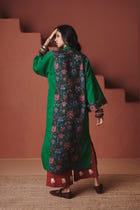 Panna Linen Multi-Panelled Kurta Set view 4