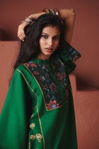 Panna Linen Multi-Panelled Kurta Set view 9