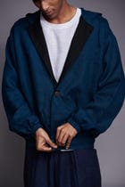 Indigo Linen Men's Hoodie view 11