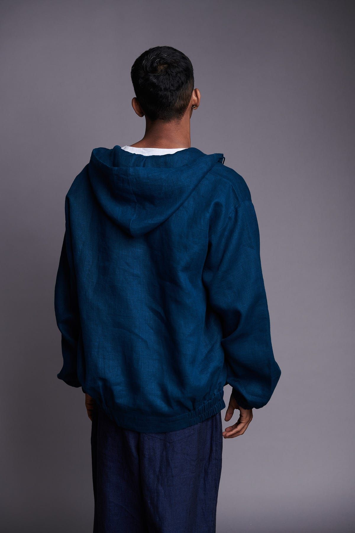 Indigo Linen Men's Hoodie - image 12