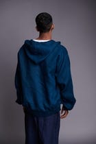 Indigo Linen Men's Hoodie view 12