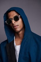 Indigo Linen Men's Hoodie view 13