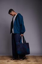 Indigo Linen Men's Hoodie view 7