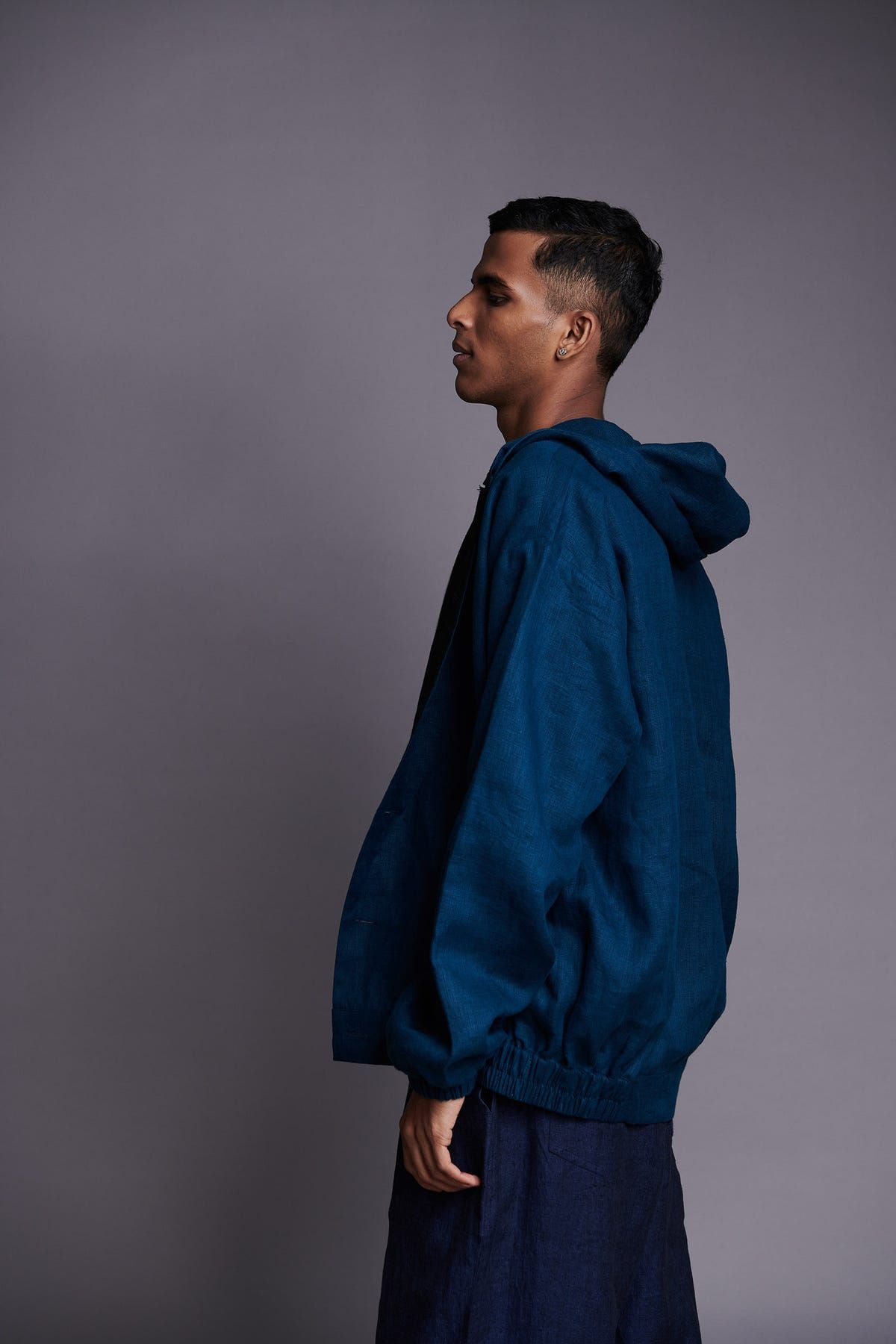 Indigo Linen Men's Hoodie - image 8