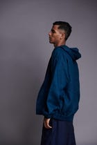 Indigo Linen Men's Hoodie view 8