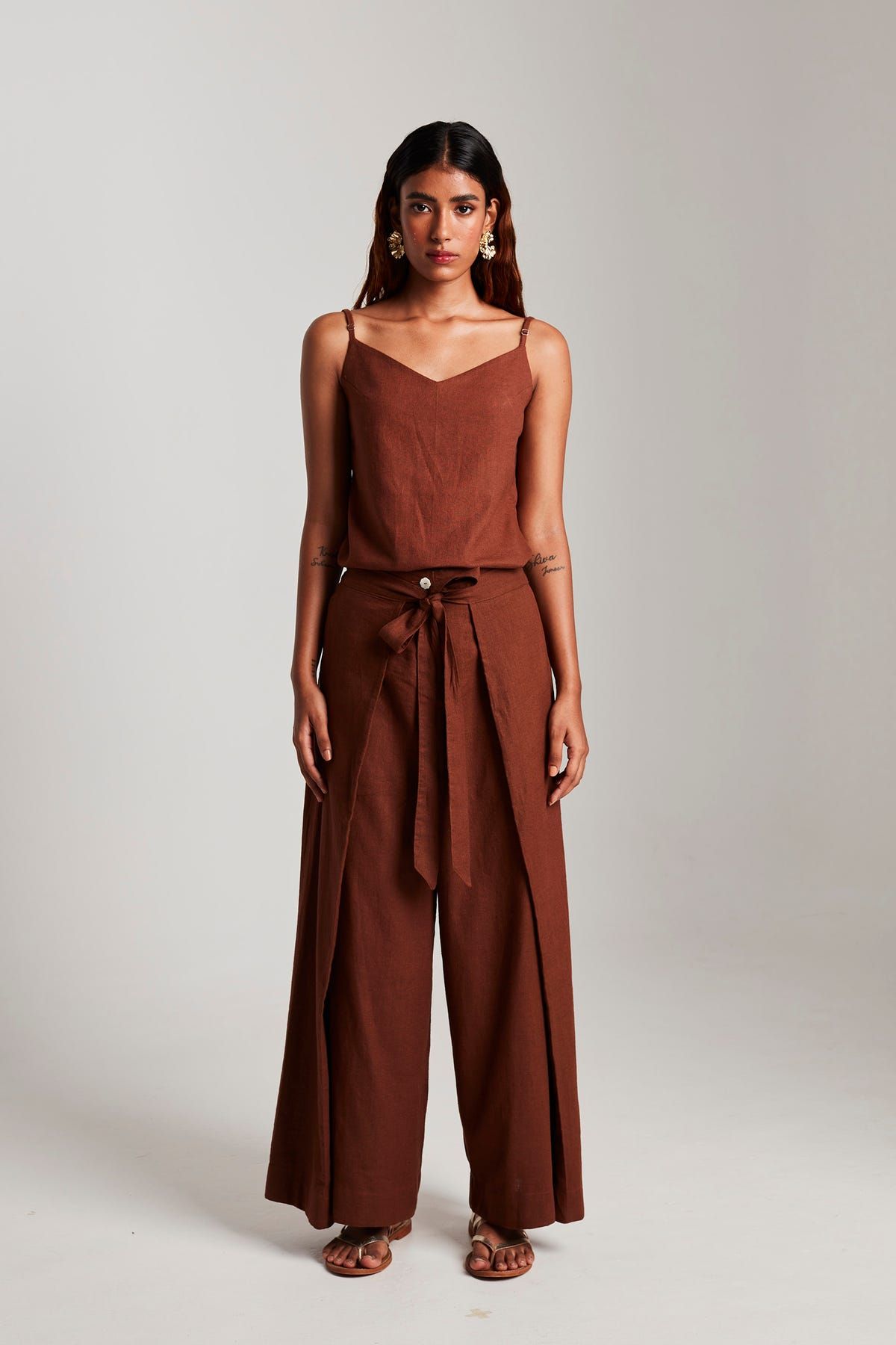 Cinnamon Linen Camisole Top - image 2