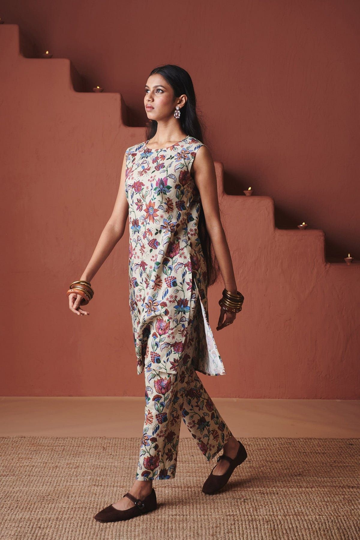 Beige Chintz Co-Linen Salwar - Sale - image 3