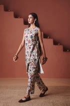 Beige Chintz Co-Linen Salwar - Sale view 3