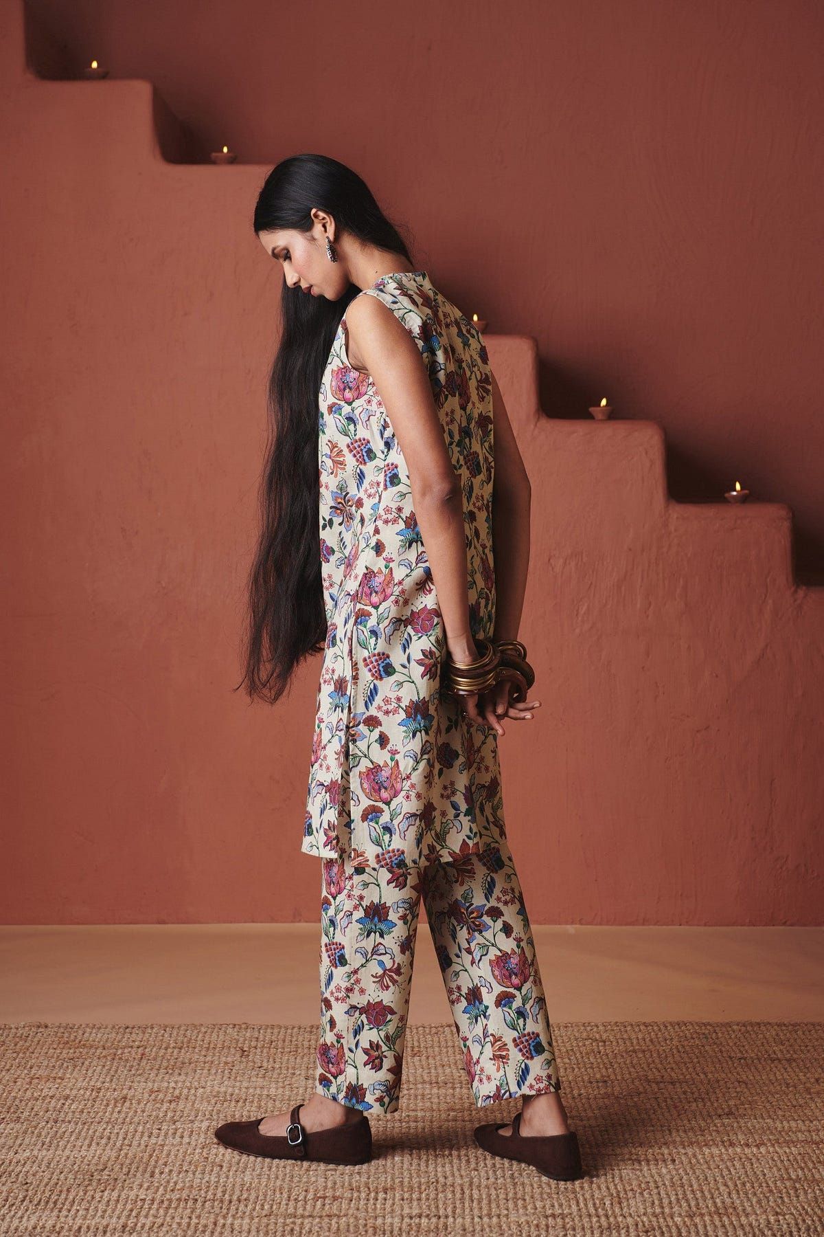 Beige Chintz Co-Linen Salwar - Sale - image 6