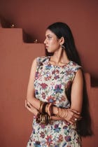 Beige Chintz Co-Linen Salwar - Sale view 7
