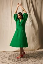 Panna Linen Billow Dress view 2