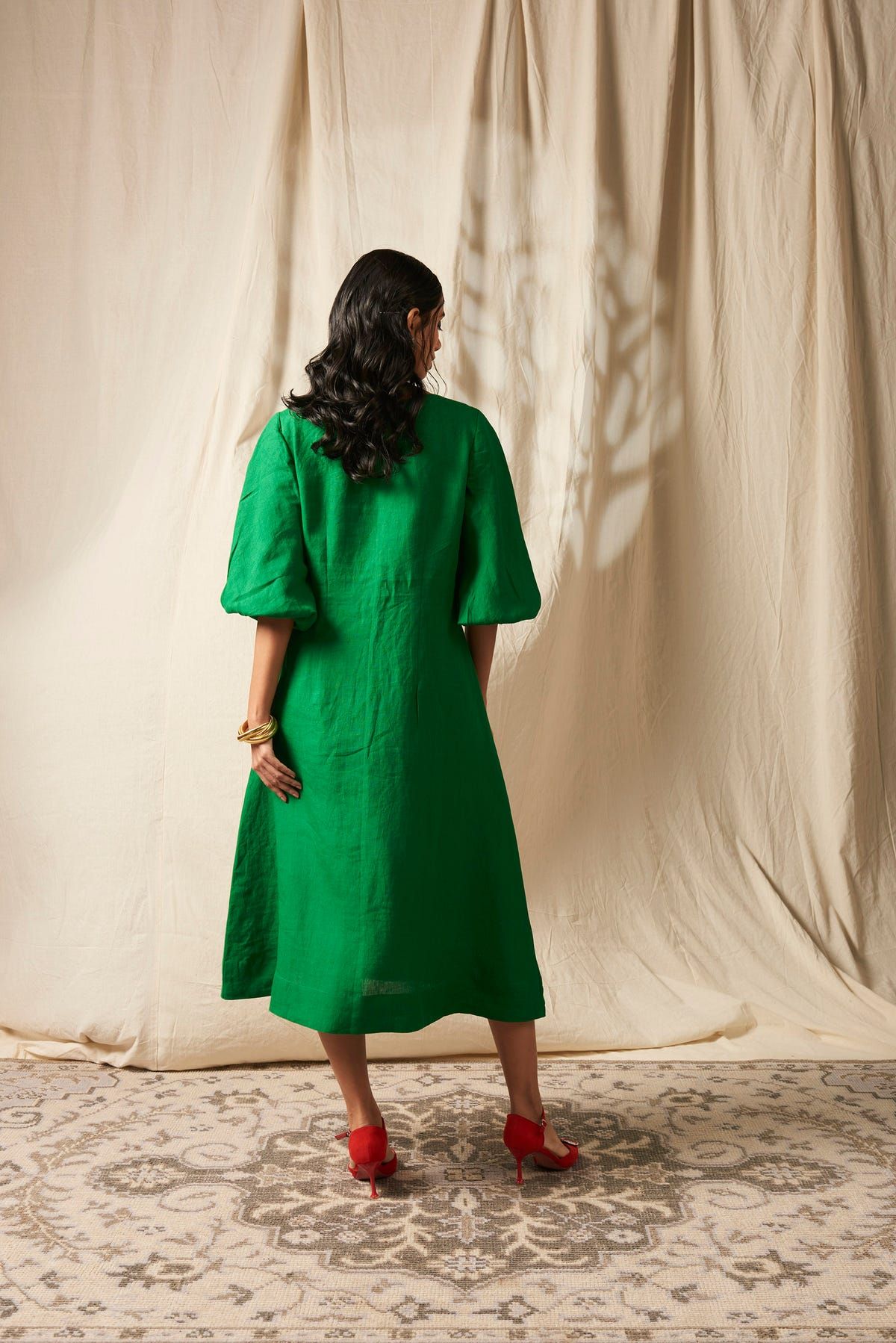 Panna Linen Billow Dress - image 3