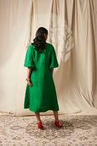 Panna Linen Billow Dress view 3