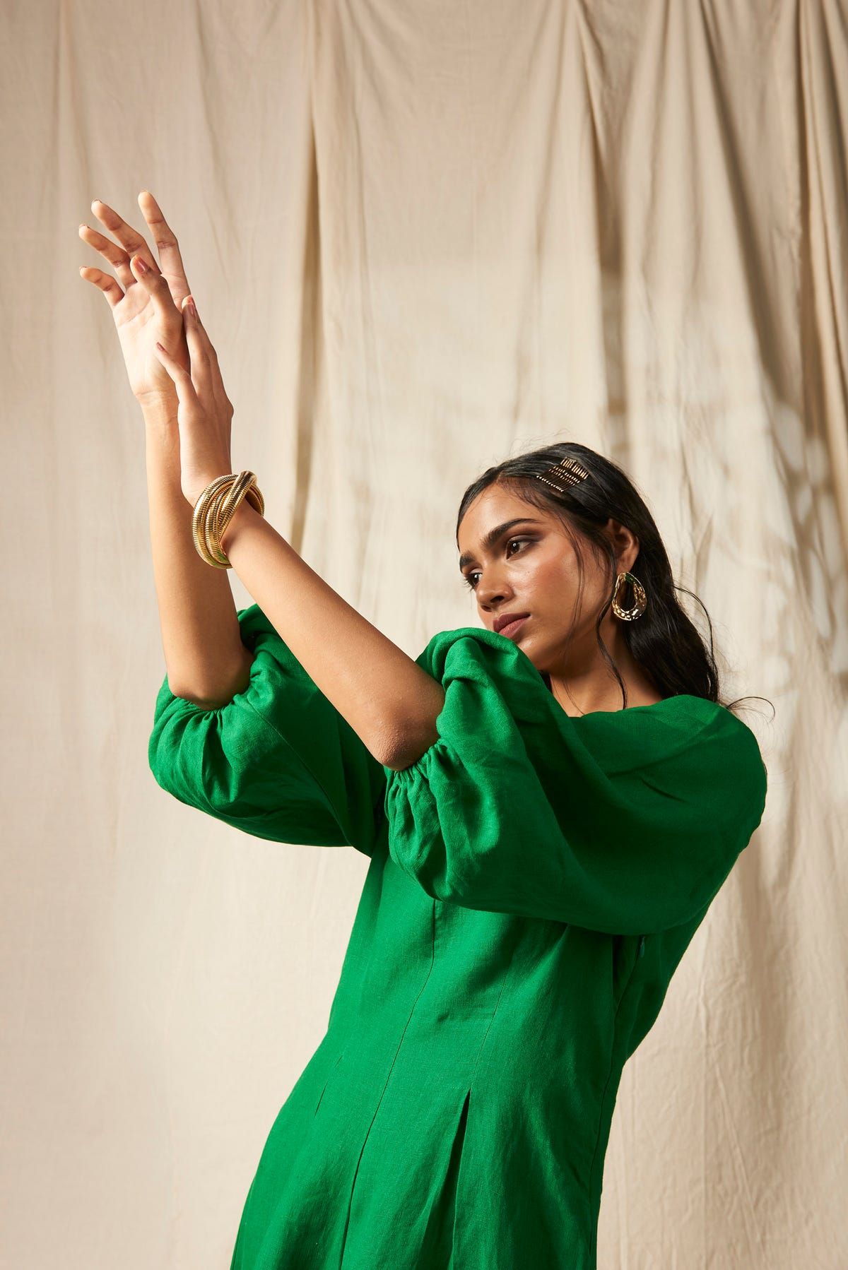 Panna Linen Billow Dress - image 4