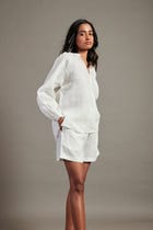 Taj Co-Linen Billow Top view 4