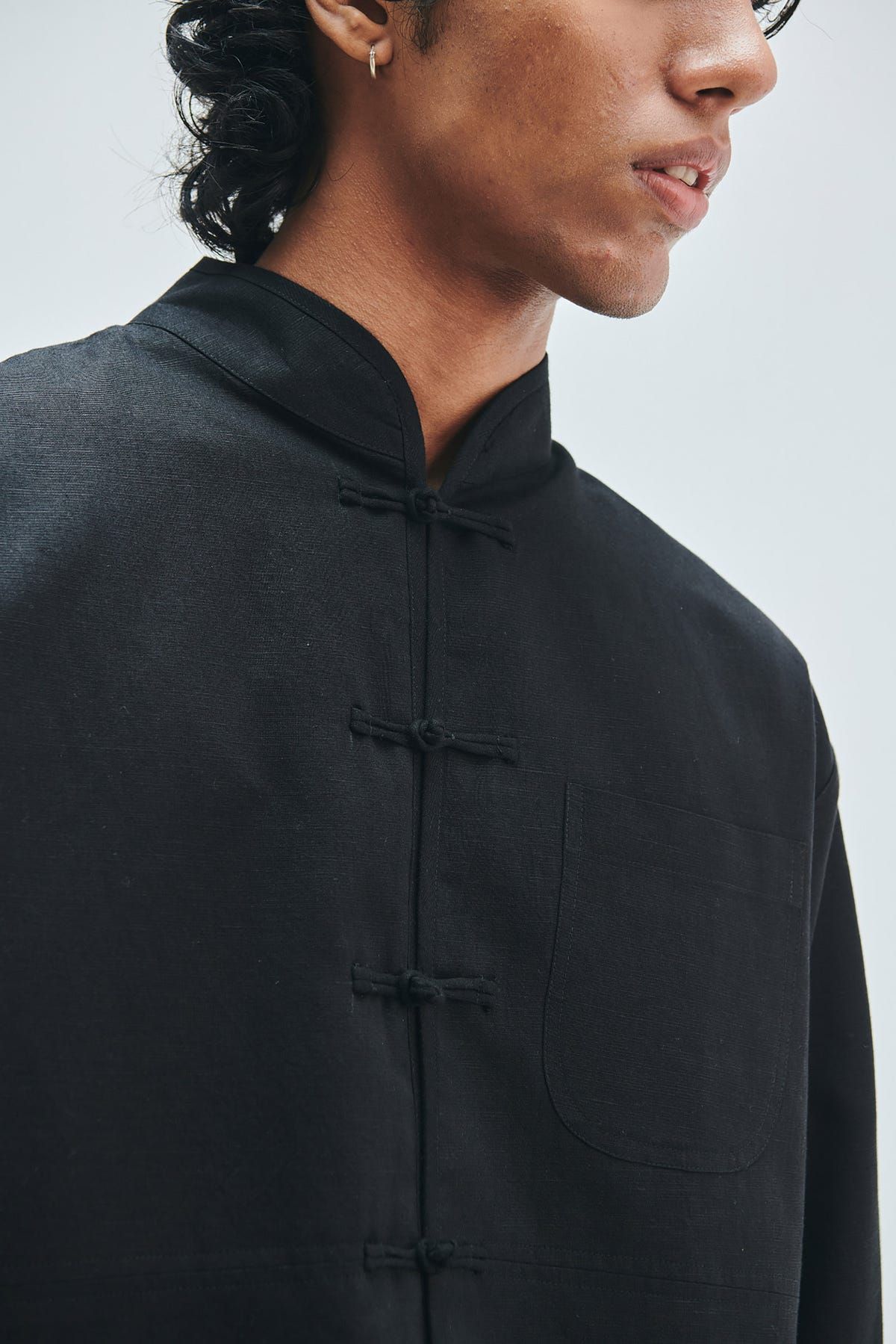 Kohl Co-Linen Men’s Mandarin Collar Jacket - image 4