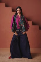 Paan Chintz Co-Linen Wrap Waistcoat view 5