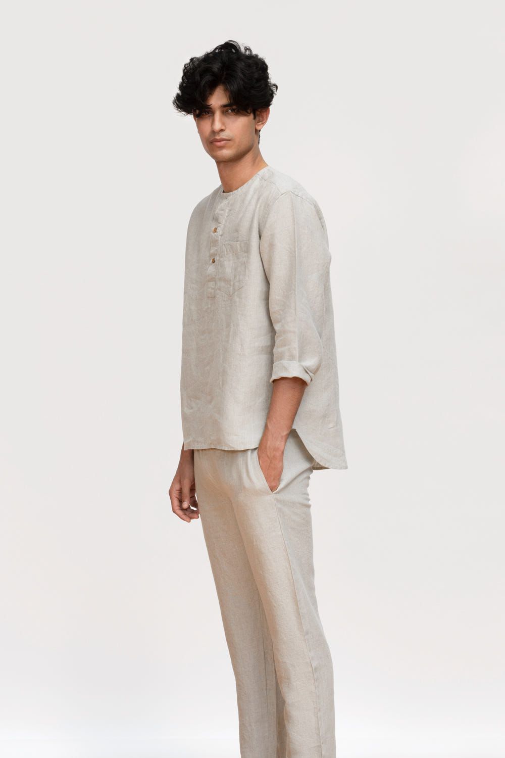 Undyed Linen Men's Pyjama Set - image 3