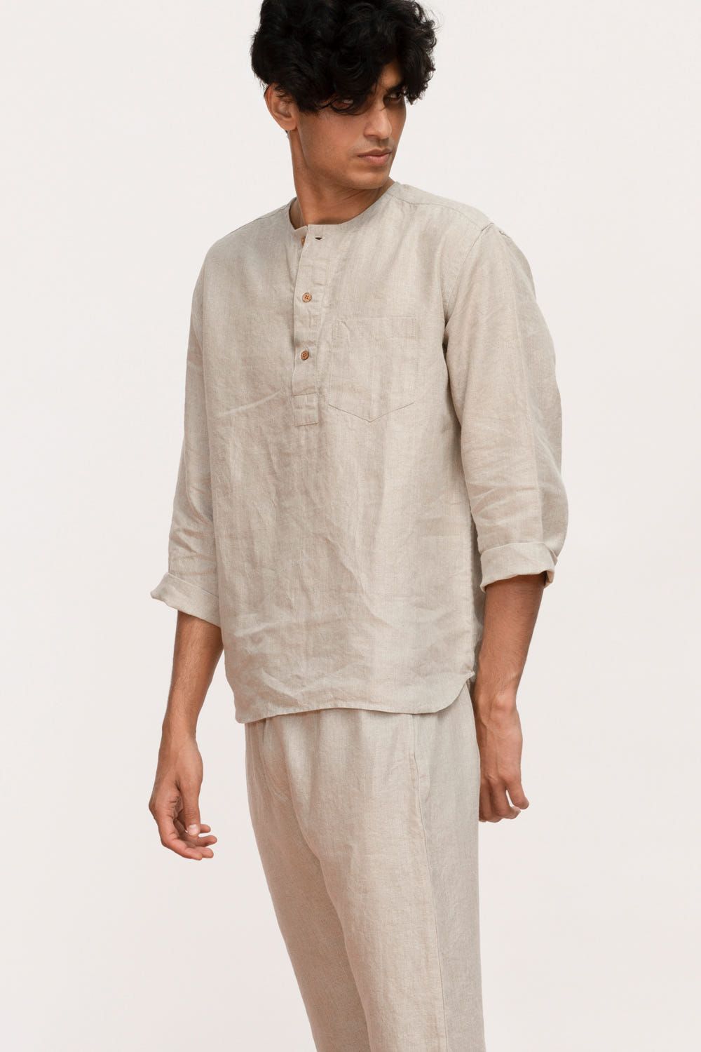 Undyed Linen Men's Pyjama Set - image 6