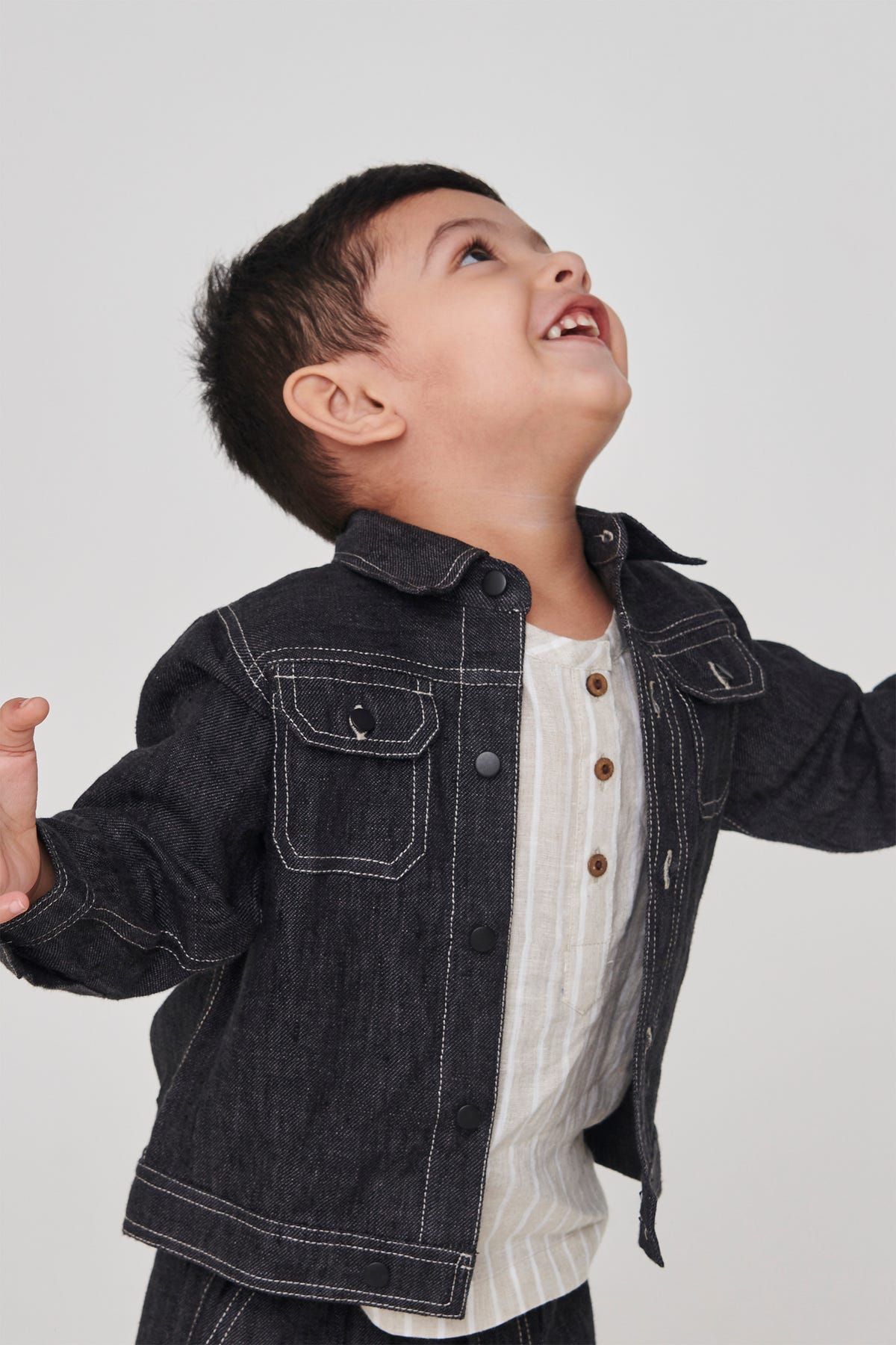 Graphite Linen Denim Boys Jacket Set - image 6