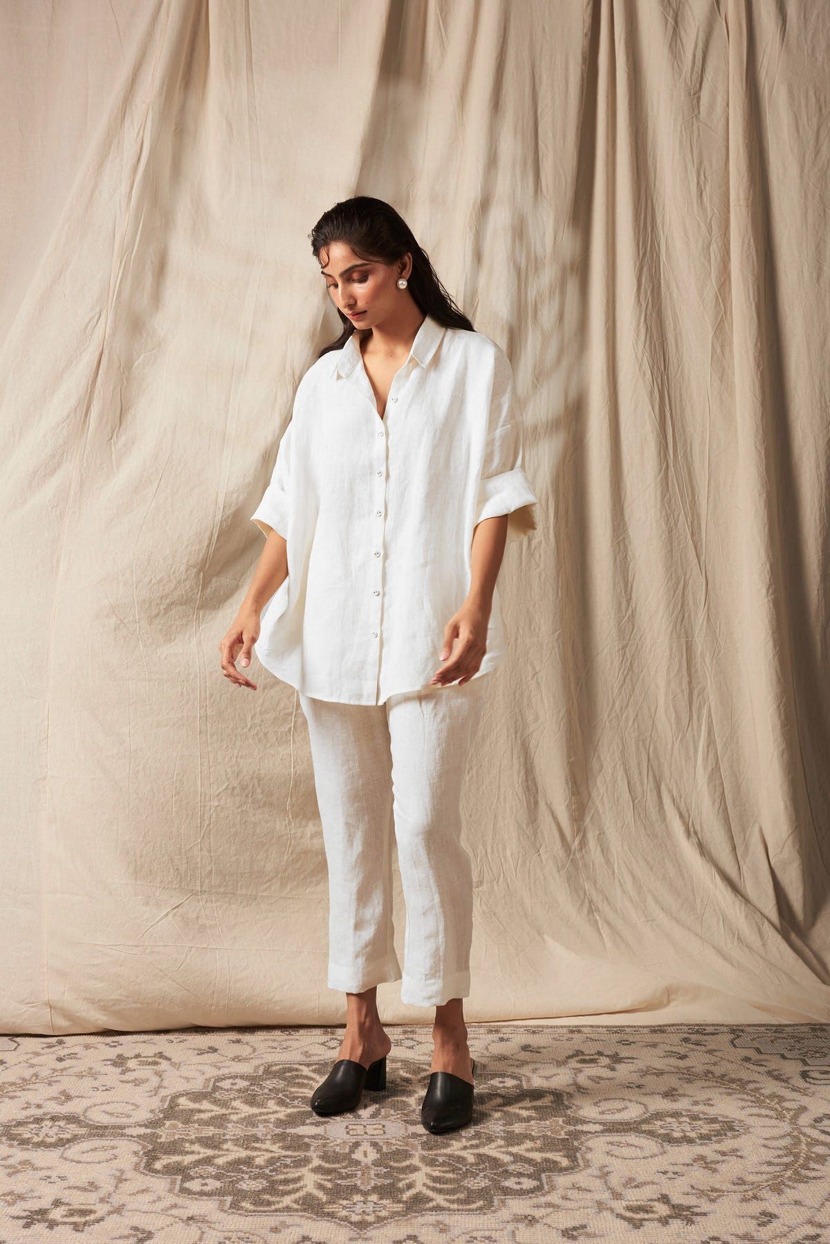 Taj Co-Linen Oversized Flared Shirt - image 6