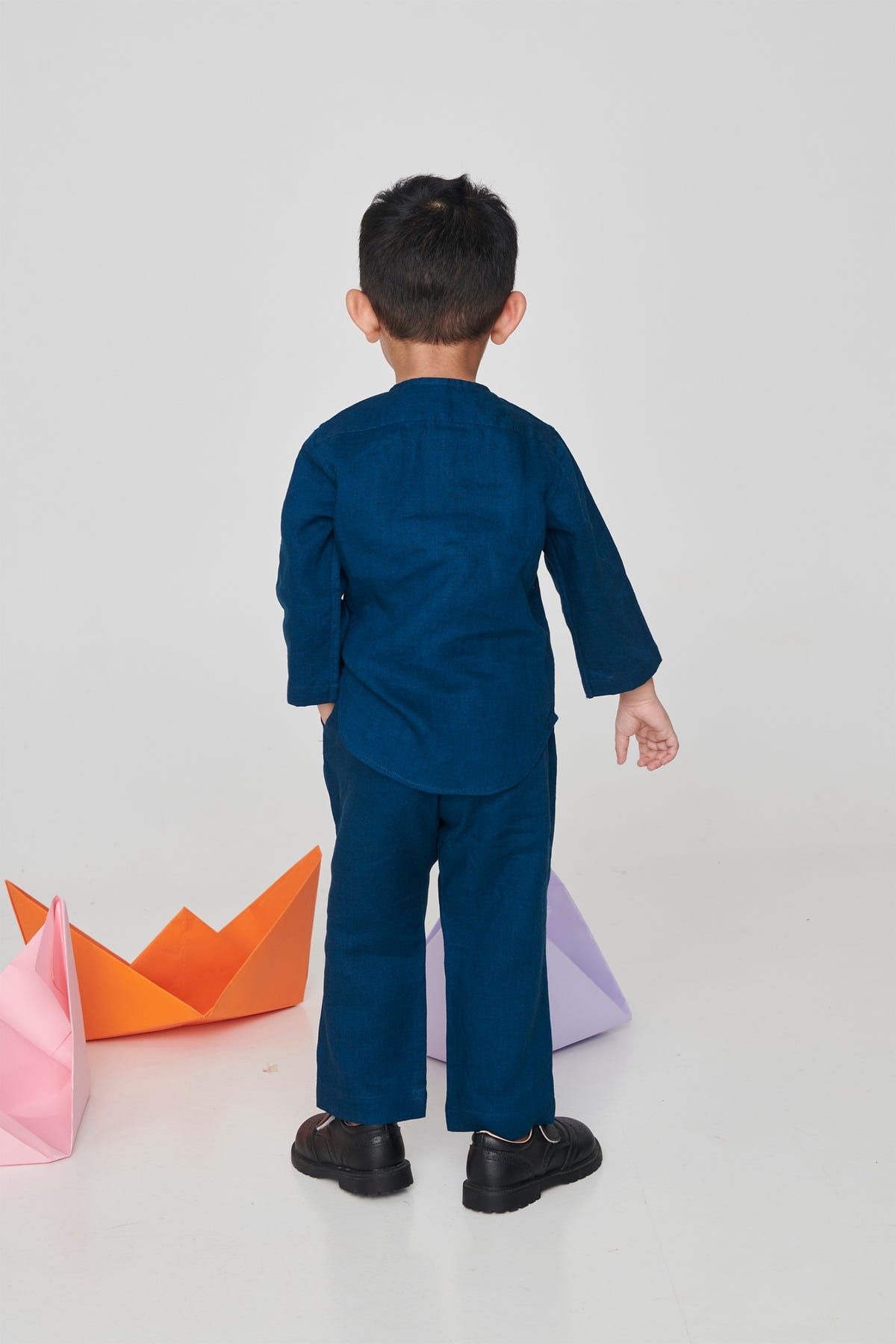 Indigo Linen Boys Pyjama Set - image 4