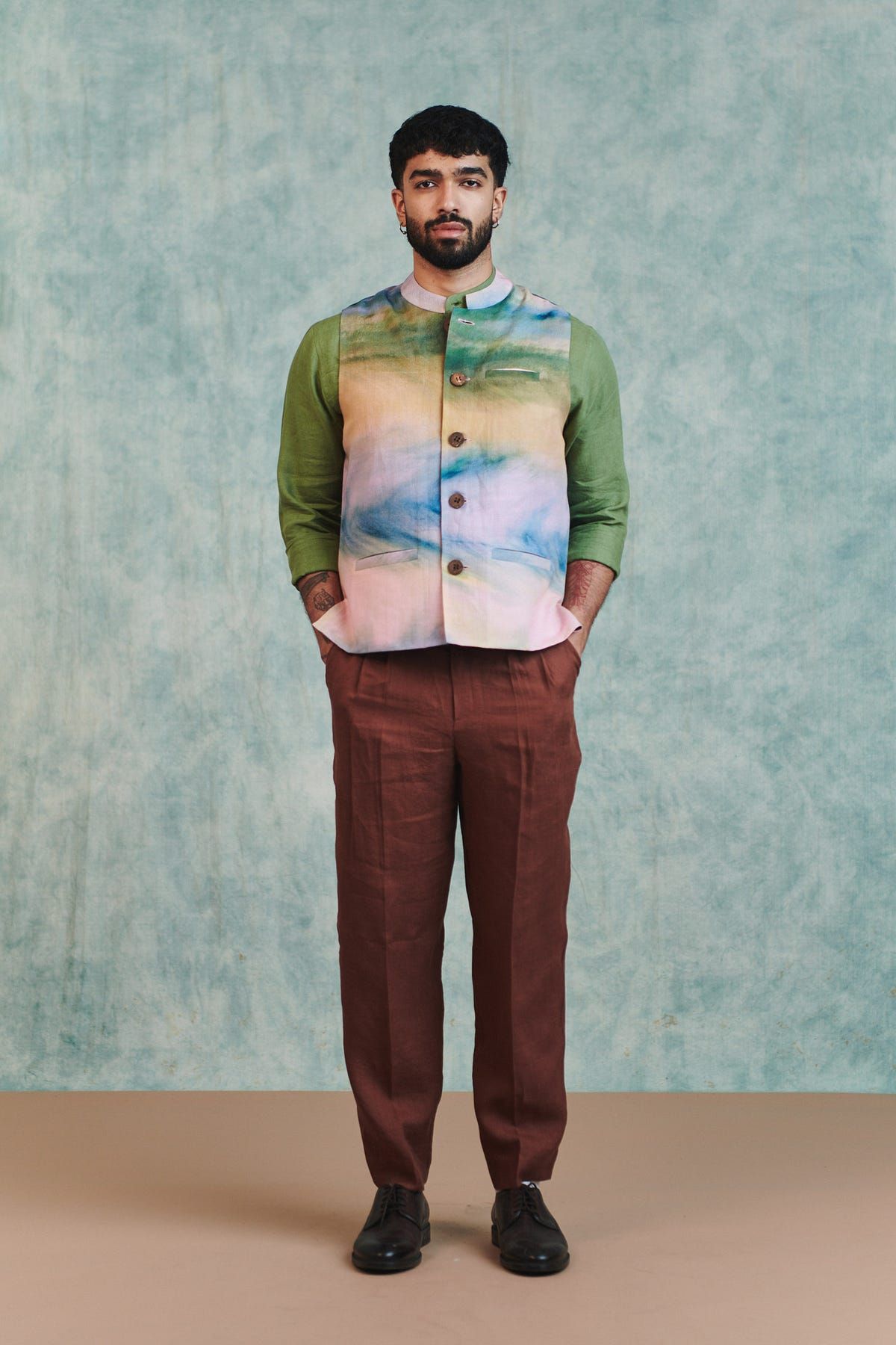 Prism Co-Linen Men's Nehru Jacket - image 2
