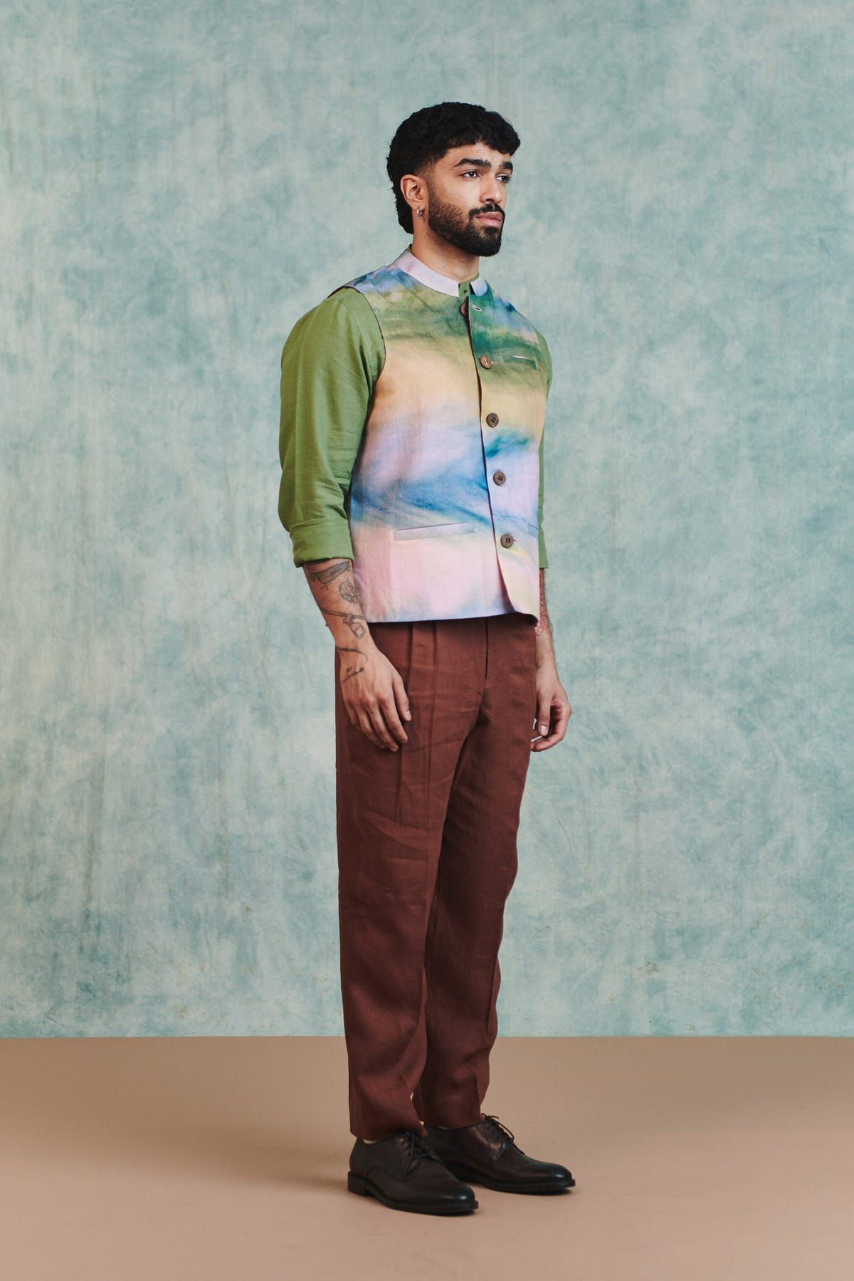 Prism Co-Linen Men's Nehru Jacket - image 3