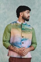 Prism Co-Linen Men's Nehru Jacket view 9