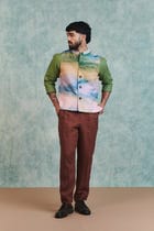 Prism Co-Linen Men's Nehru Jacket view 10