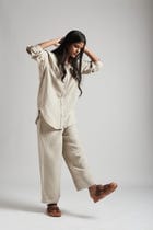 Undyed Linen Pyjama Pants view 1