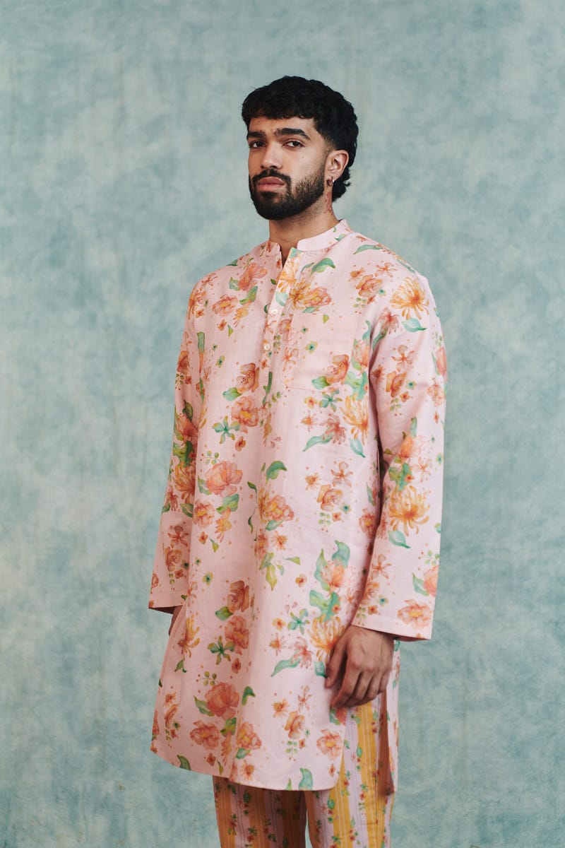 Flora Co-Linen Men's Classic Kurta