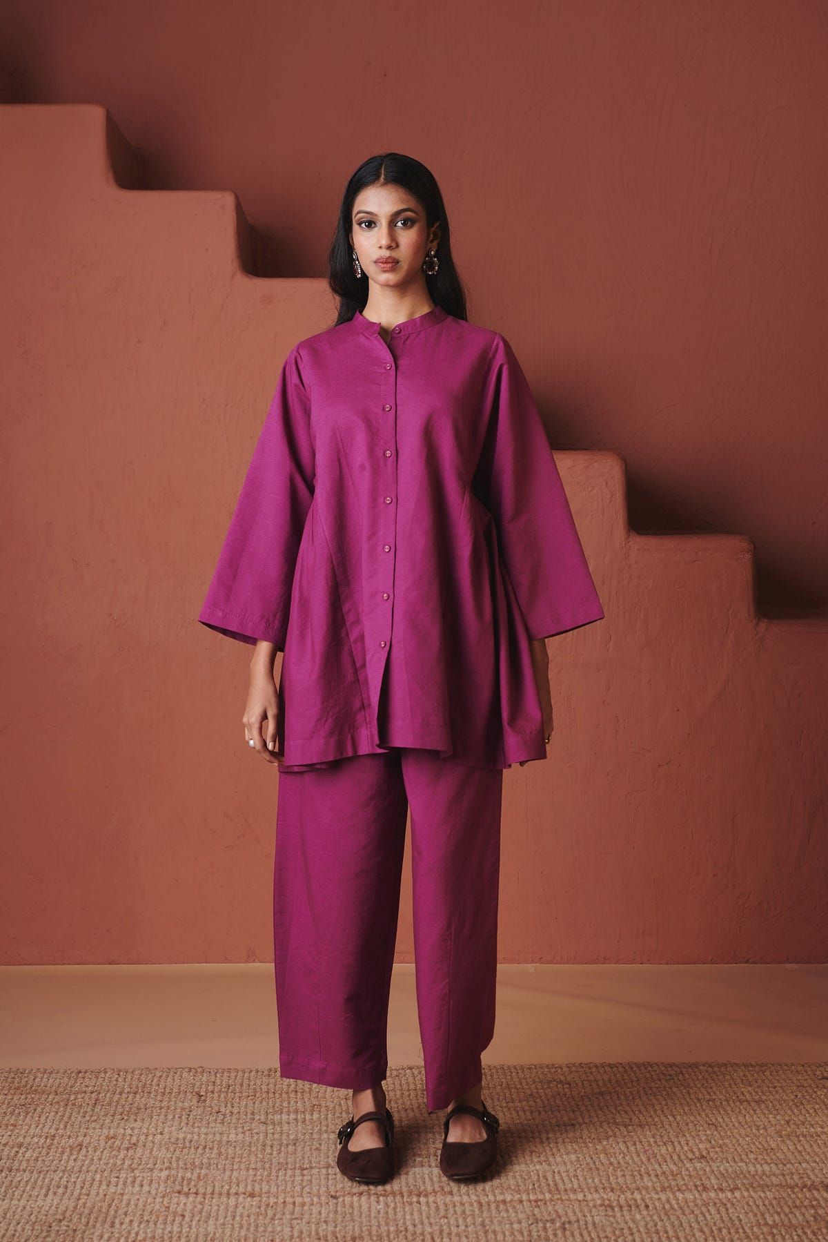 Rani Linen Gathered Shirt Set - image 1
