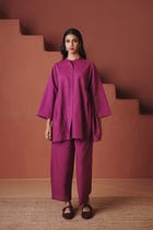 Rani Linen Gathered Shirt Set view 1