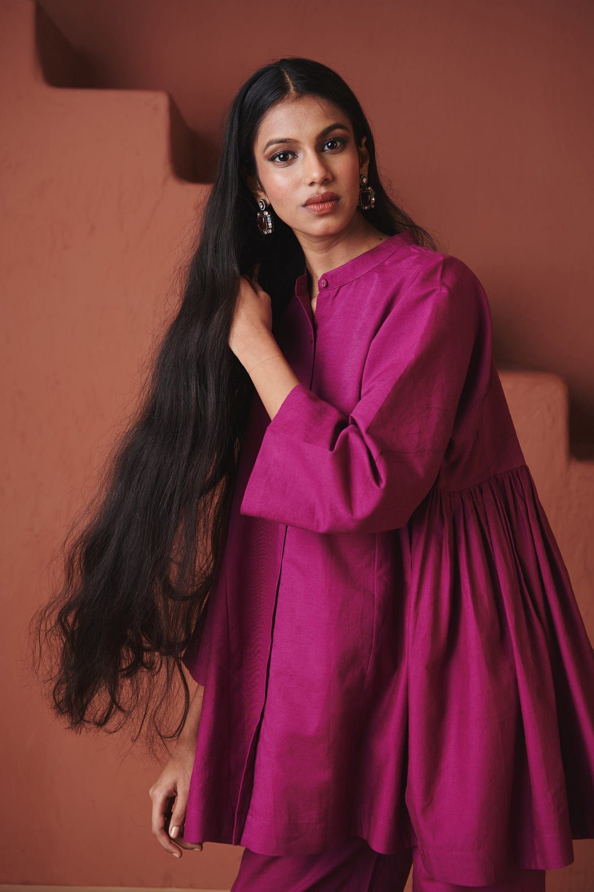 Rani Linen Gathered Shirt Set - image 4