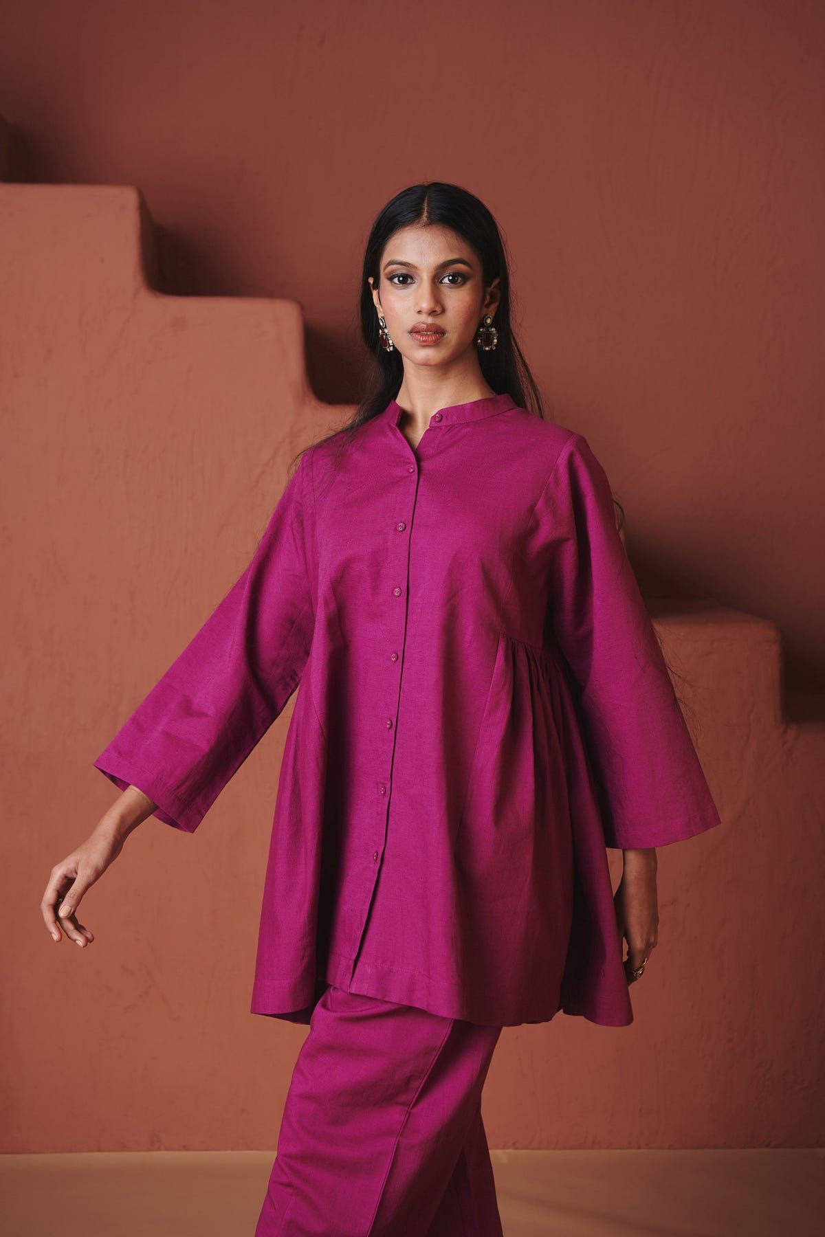 Rani Linen Gathered Shirt Set - image 8