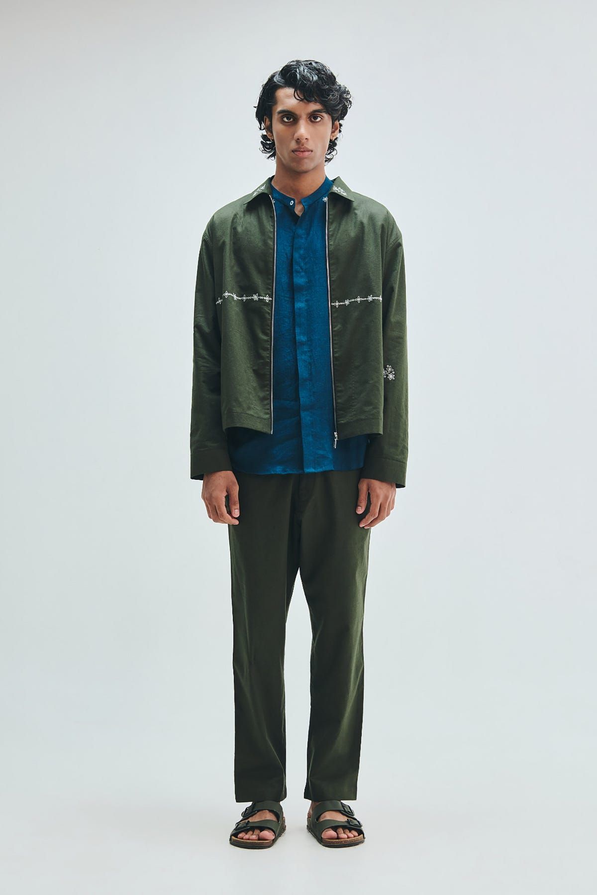 Pine Co-Linen Men's Track Jacket - image 12