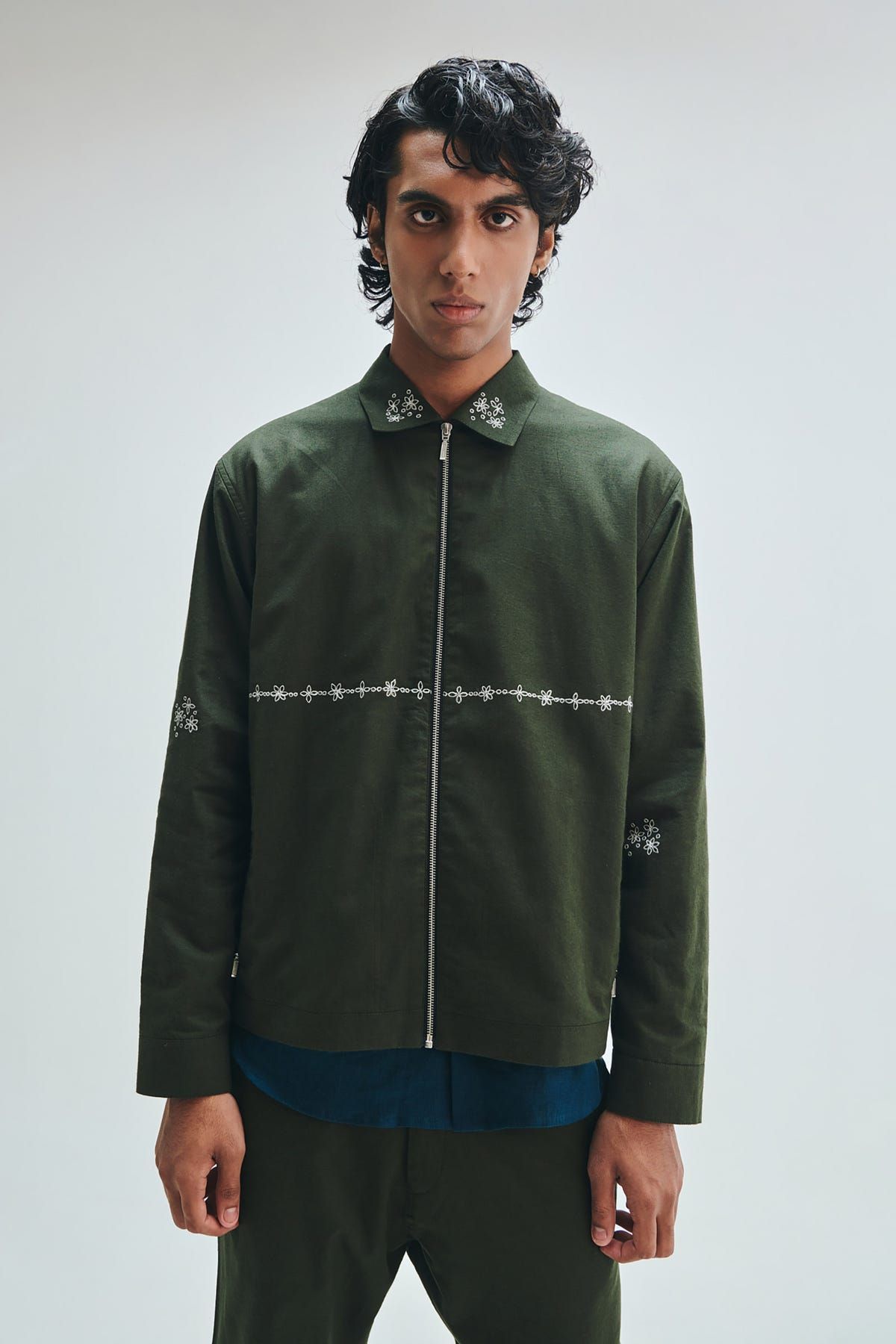 Pine Co-Linen Men's Track Jacket - image 4