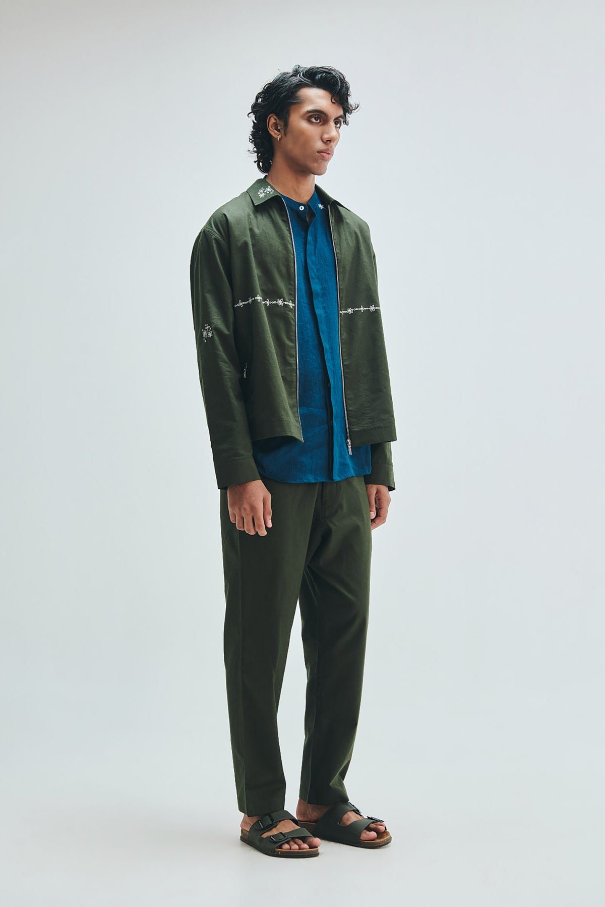 Pine Co-Linen Men's Track Jacket - image 5