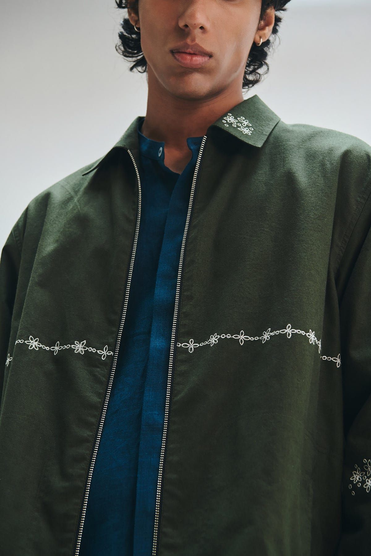 Pine Co-Linen Men's Track Jacket - image 7