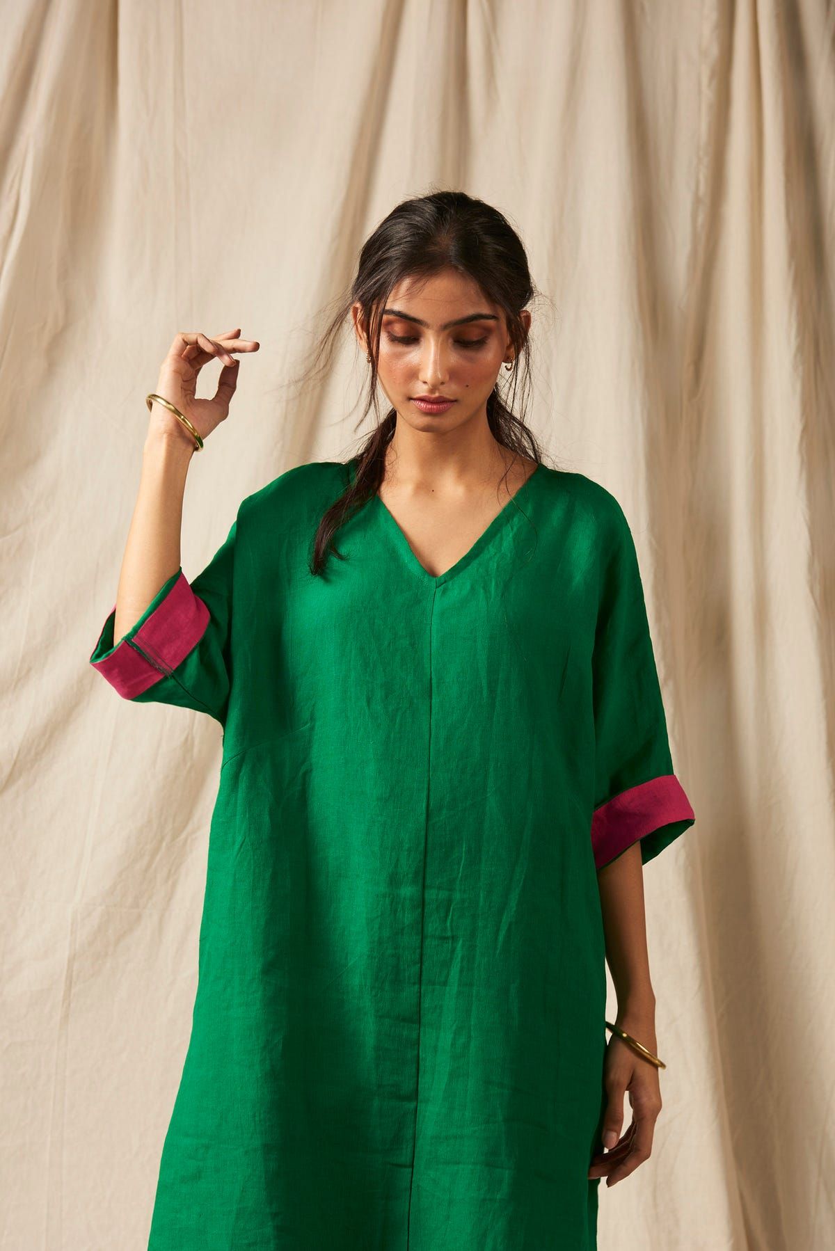 Panna Linen Dolman Kurta Set - image 2