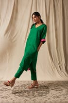 Panna Linen Dolman Kurta Set view 4
